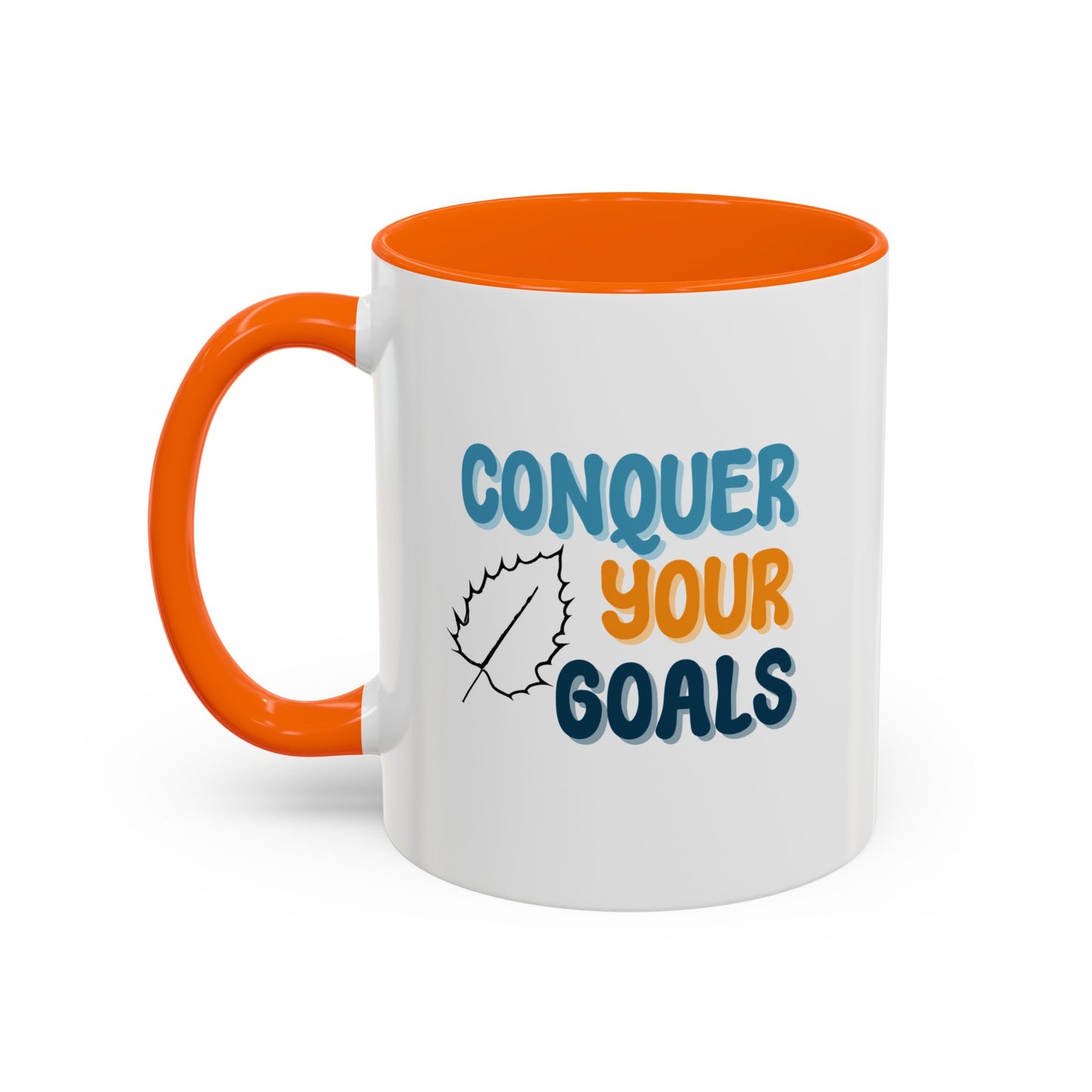 Conquer Your Goals Accent Coffee Mug (11, 15oz)