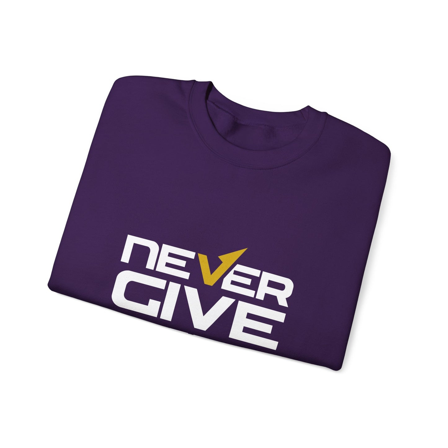 Never Give Up Unisex Heavy Blend™ Crewneck Sweatshirt