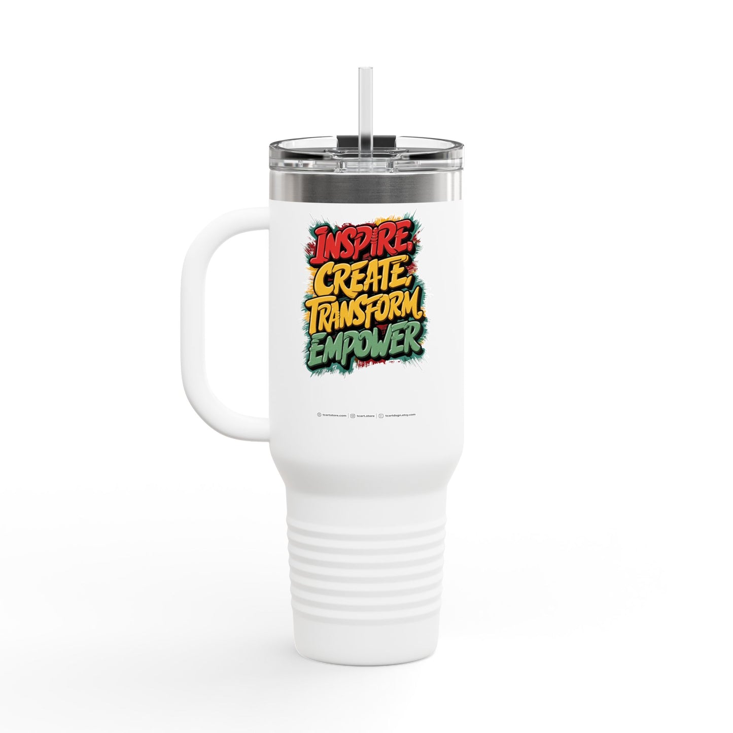 Inspire Create Transform Empower Insulated Travel Mug, 40oz