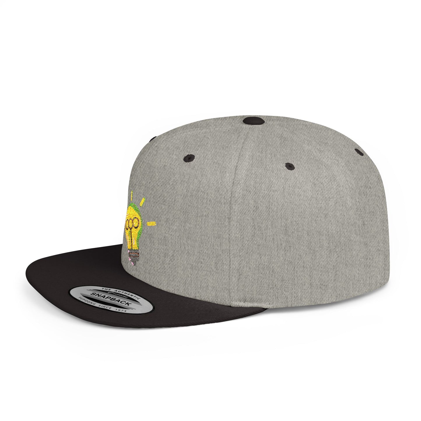 Light Bulb Flat Bill Snapback
