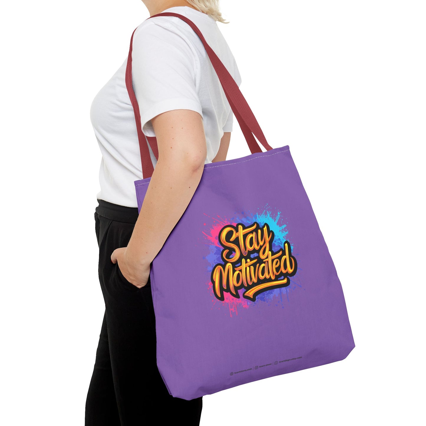 Stay Motivated Tote Bag (AOP)