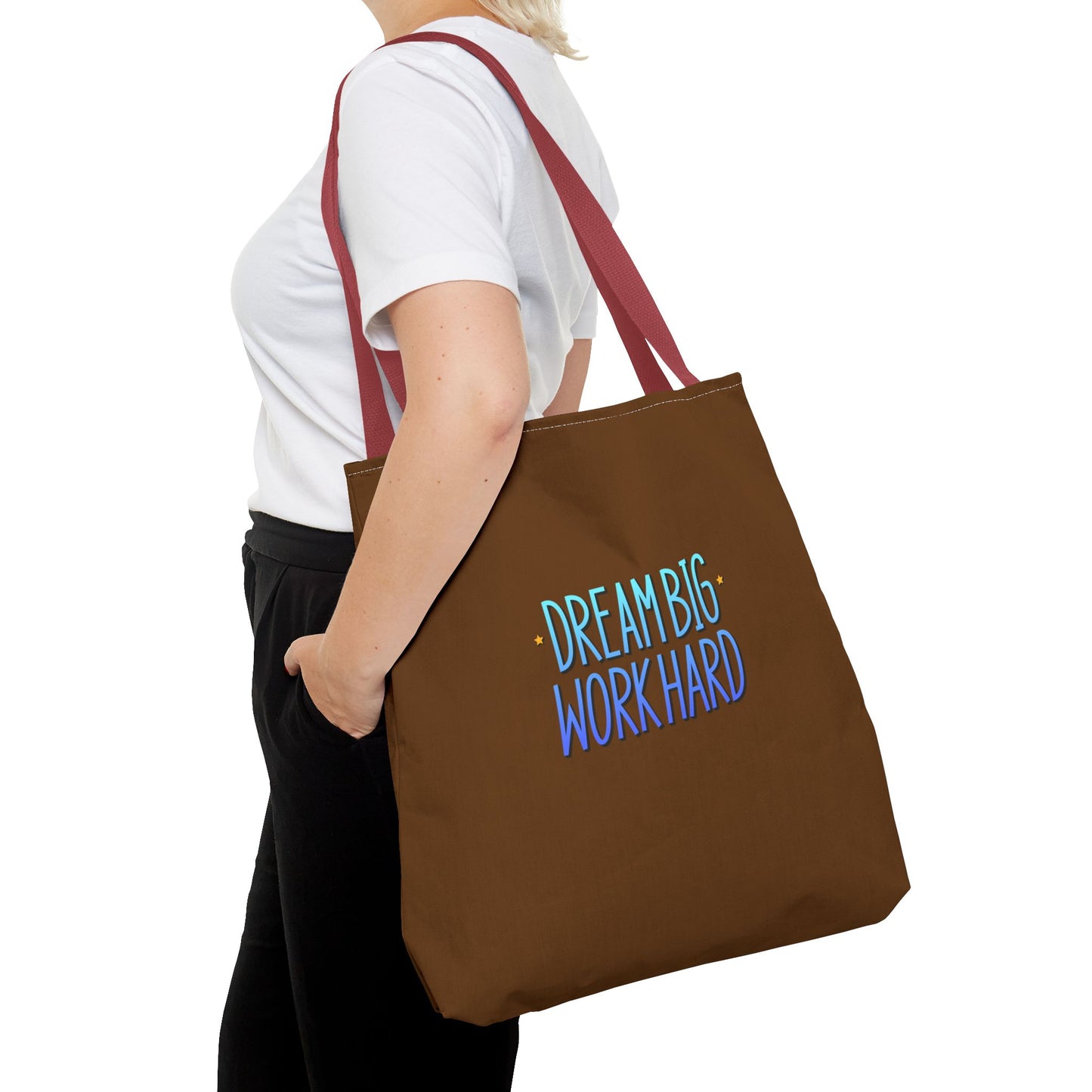 Dream Big Work Hard Tote Bag (AOP)