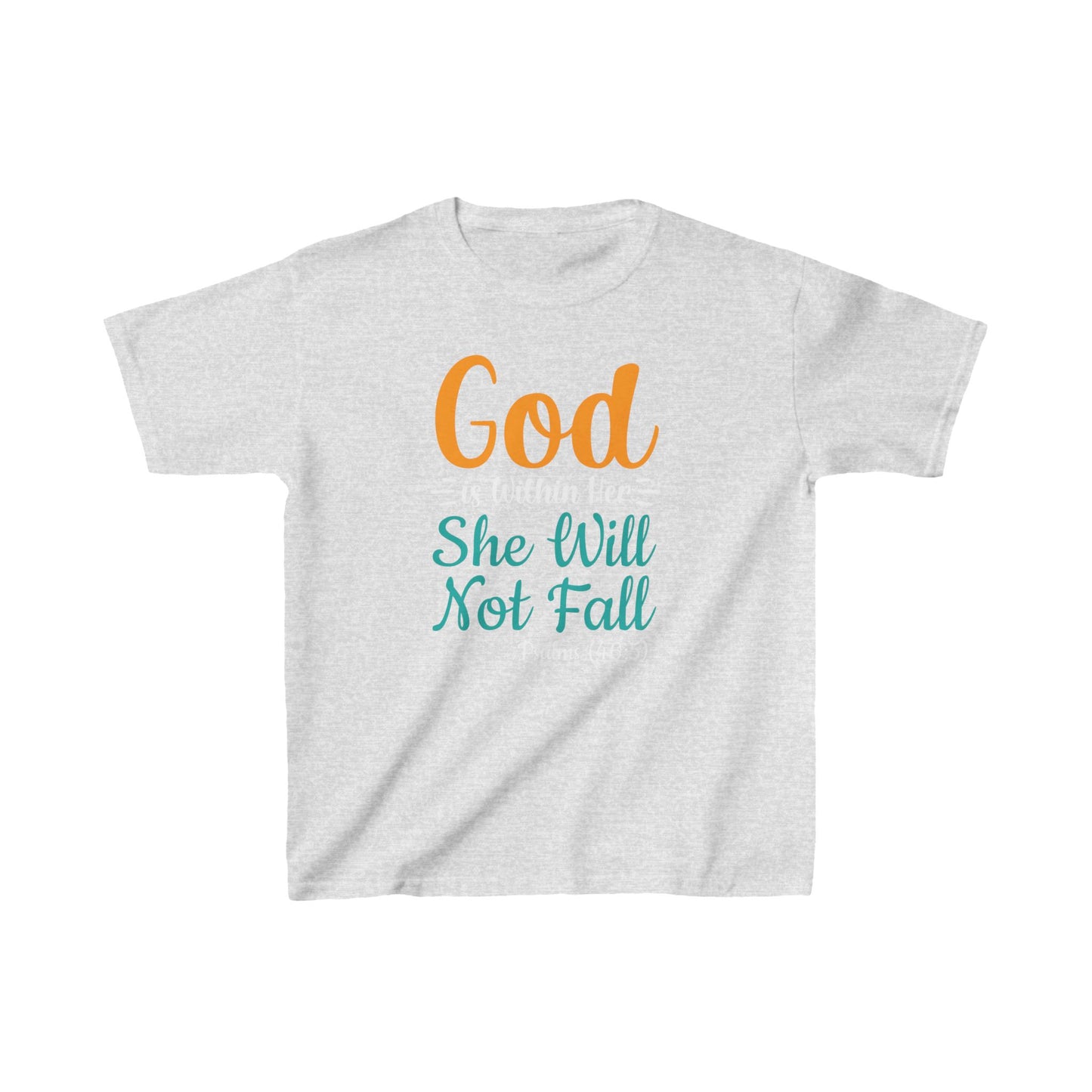 Good Is Within Her She Will Not Fall Kids Heavy Cotton™ Tee