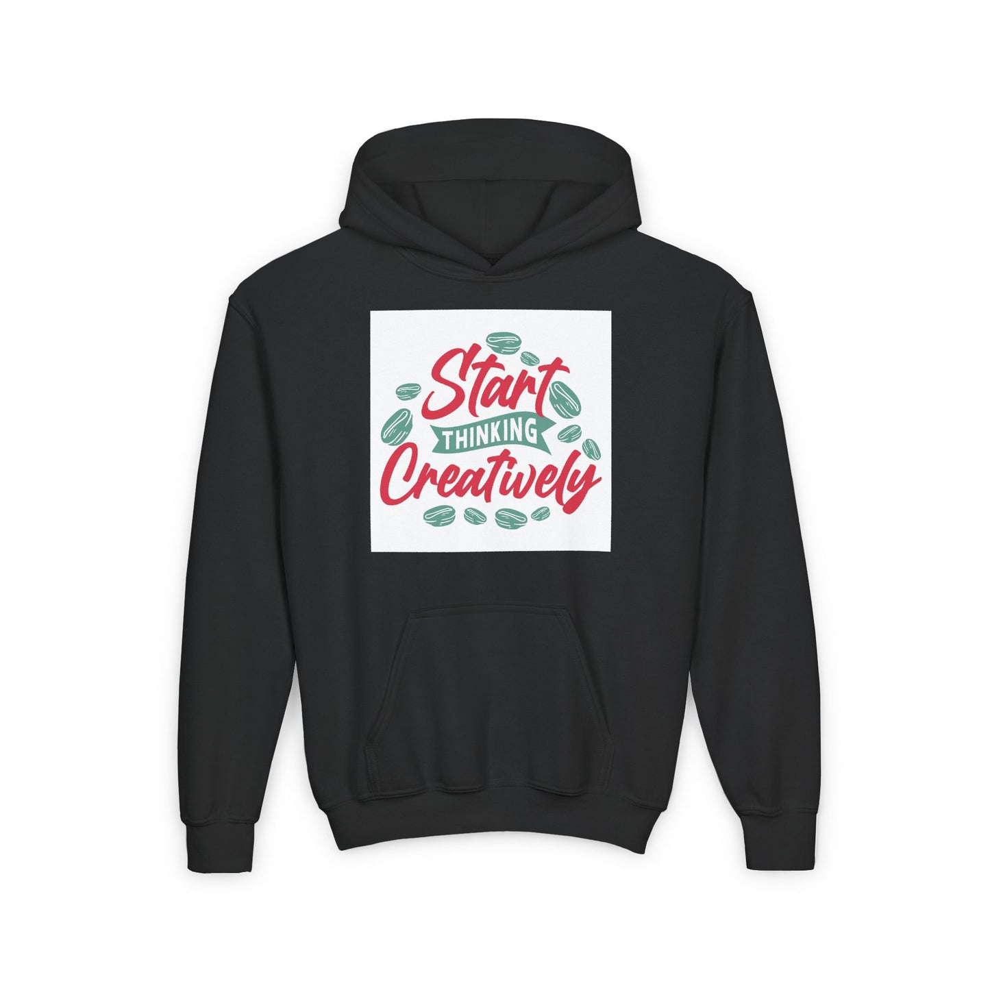 Start Thinking Youth Heavy Blend Hooded Sweatshirt