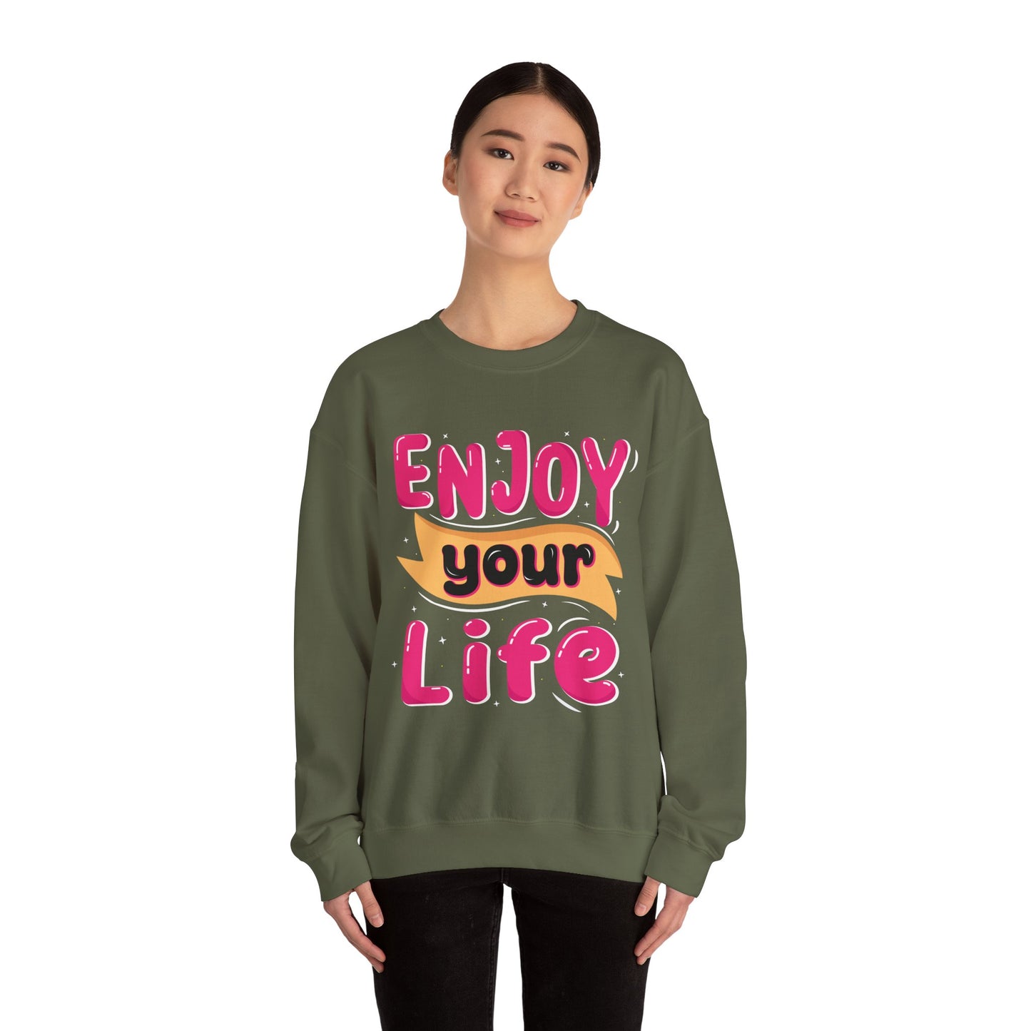 Enjoy Your Life Unisex Heavy Blend™ Crewneck Sweatshirt
