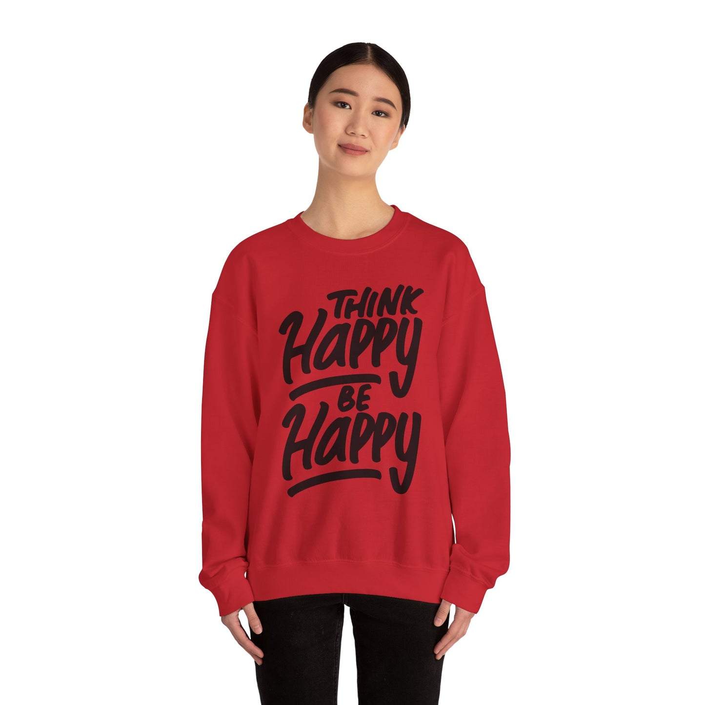 Think Happy Be Happy Unisex Heavy Blend™ Crewneck Sweatshirt