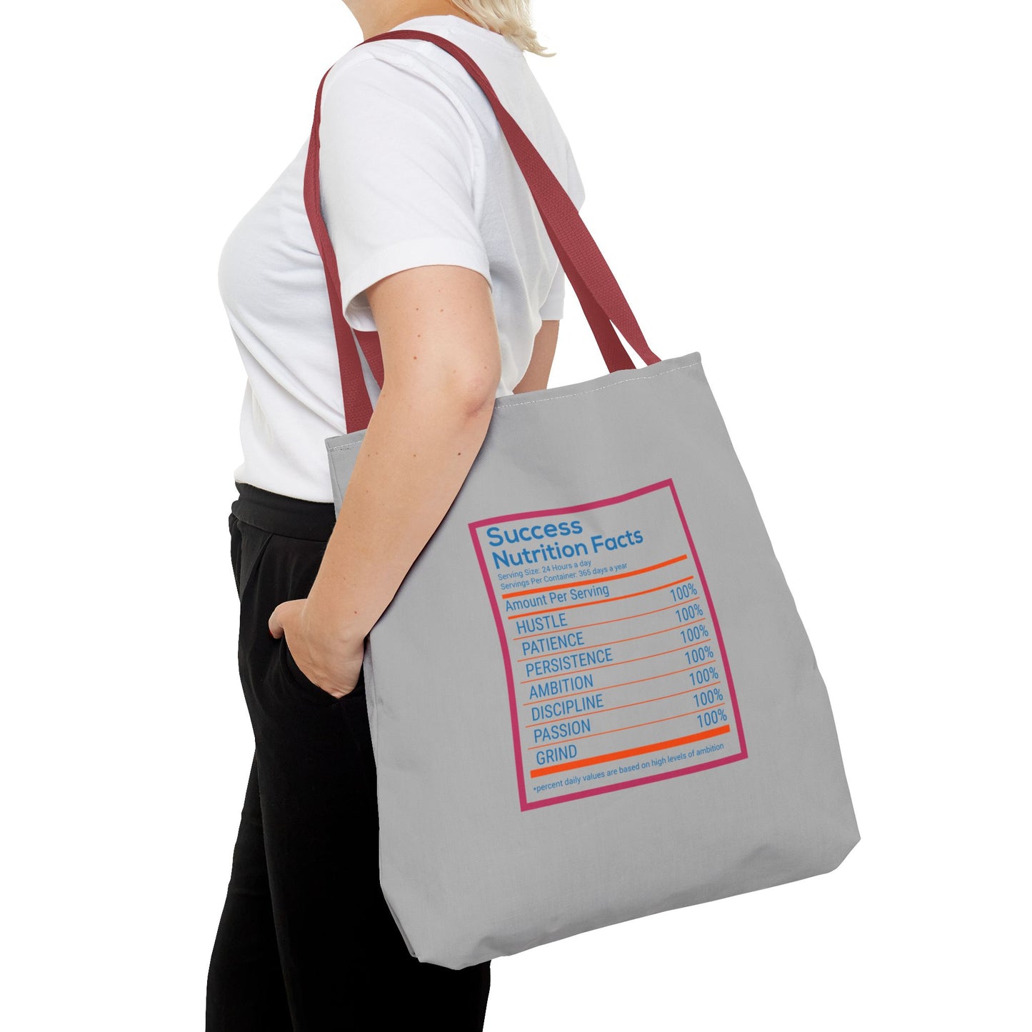 Success Nutrition Facts Tote Bag (AOP)