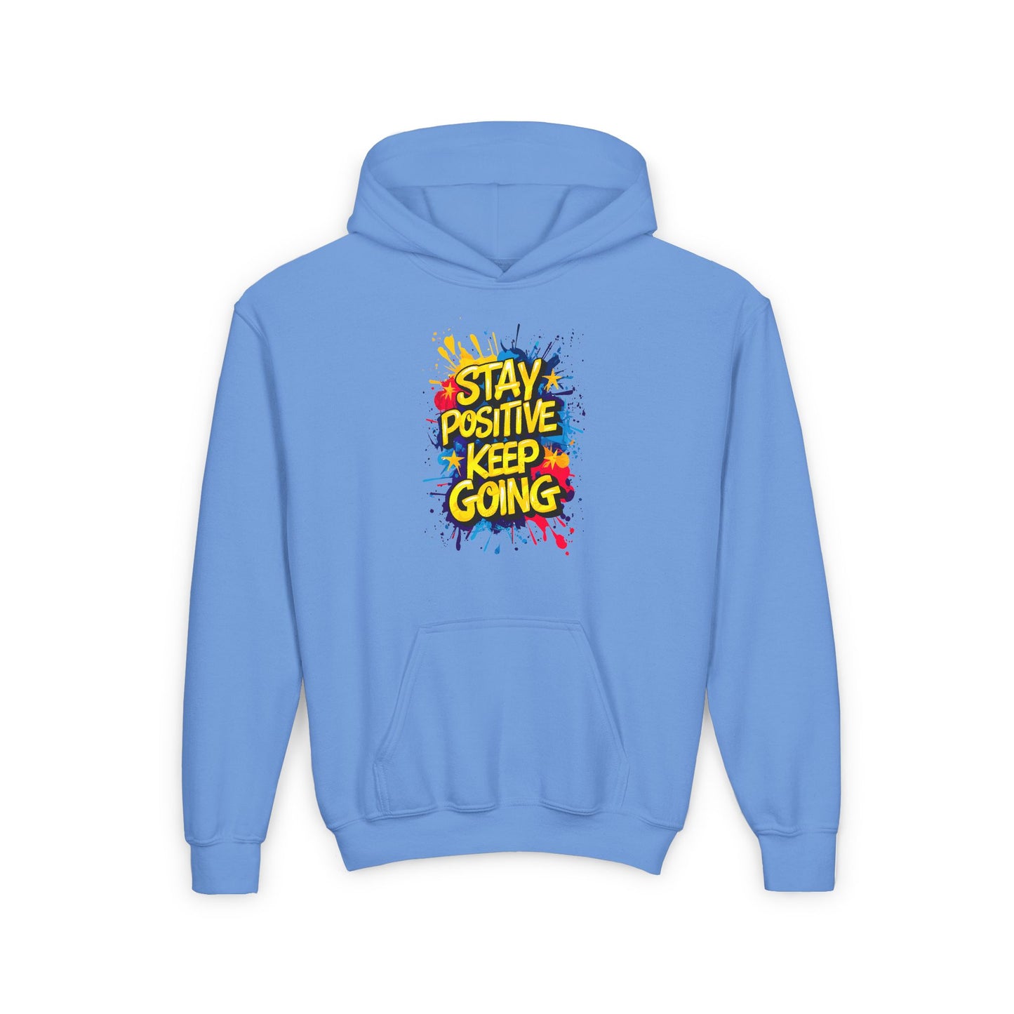 Stay Positive Keep Going Youth Heavy Blend Hooded Sweatshirt