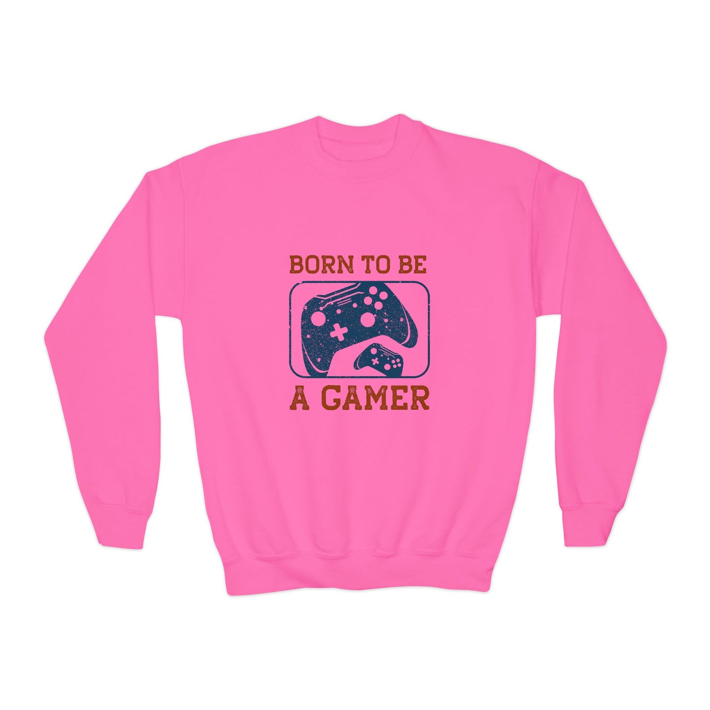 Born To Be A Gamer Youth Crewneck Sweatshirt
