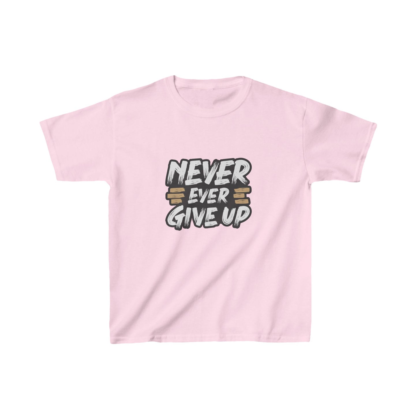 Never Ever Give Up Kids Heavy Cotton™ Tee