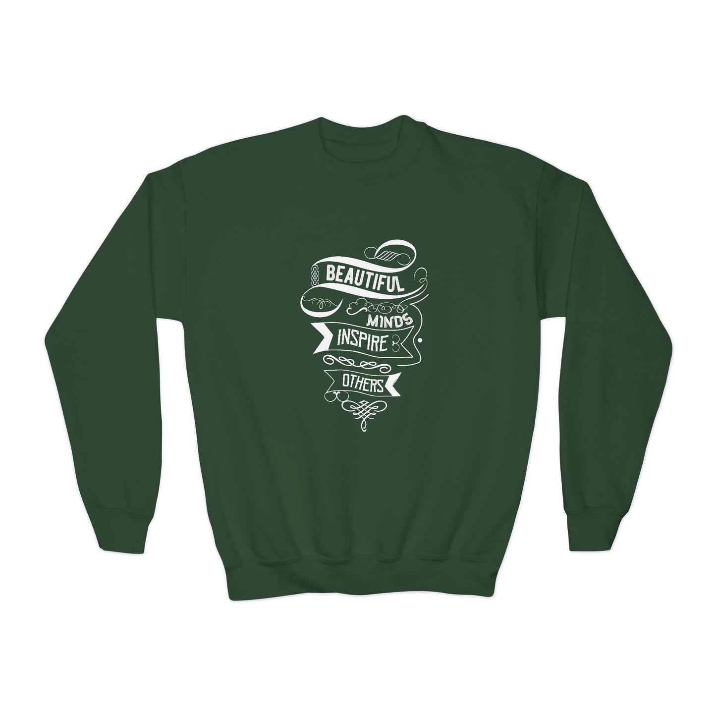 Beautiful Mind Inspire Others Youth Crewneck Sweatshirt
