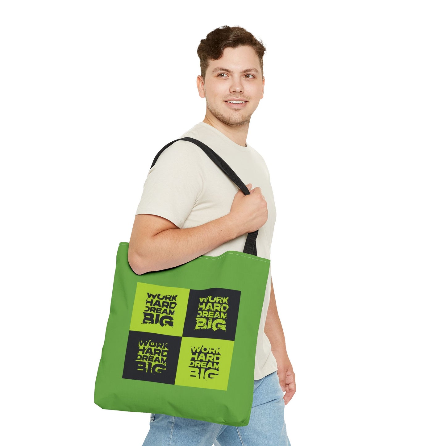 Work Hard Dream Big Tote Bag (AOP)