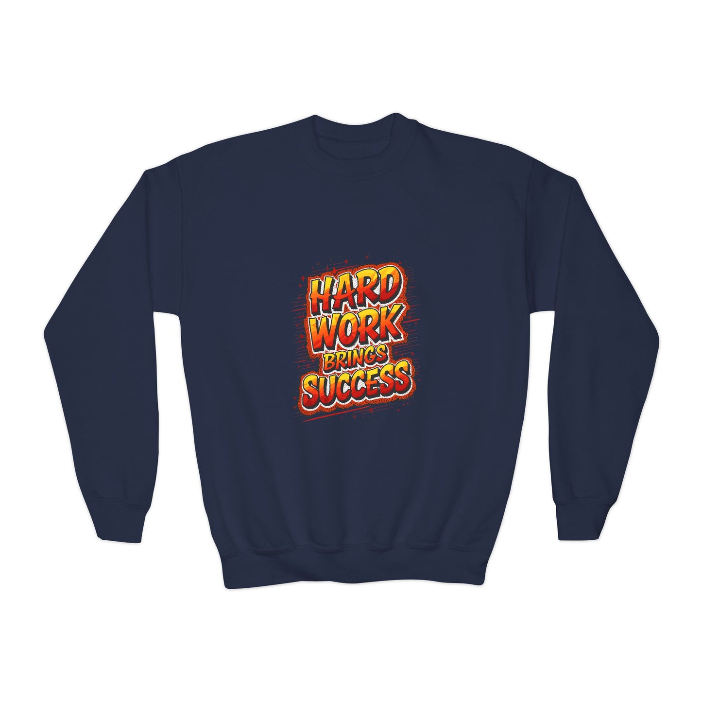 Hard Work Brings Success Youth Crewneck Sweatshirt
