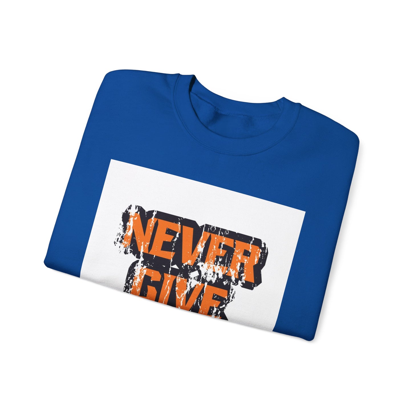 Never Give Up Unisex Heavy Blend™ Crewneck Sweatshirt