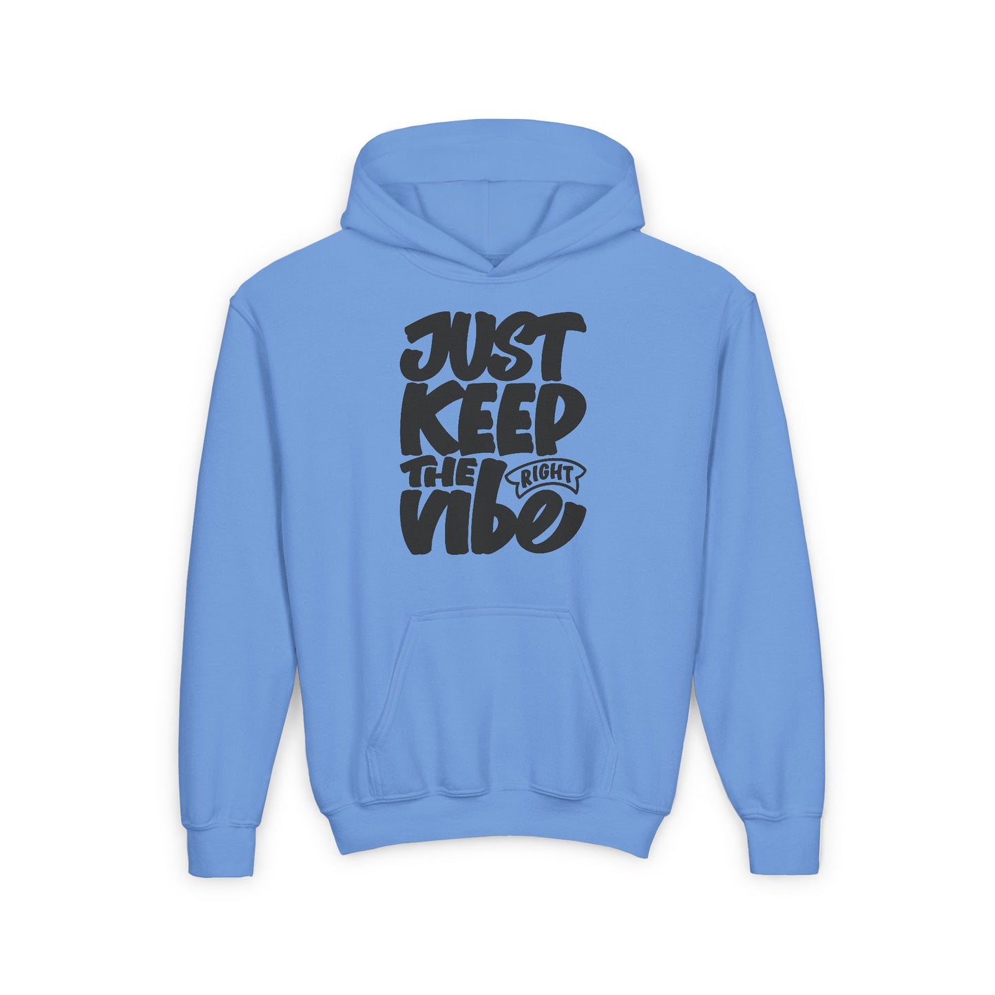 Just Keep The Right Vibe Youth Heavy Blend Hooded Sweatshirt
