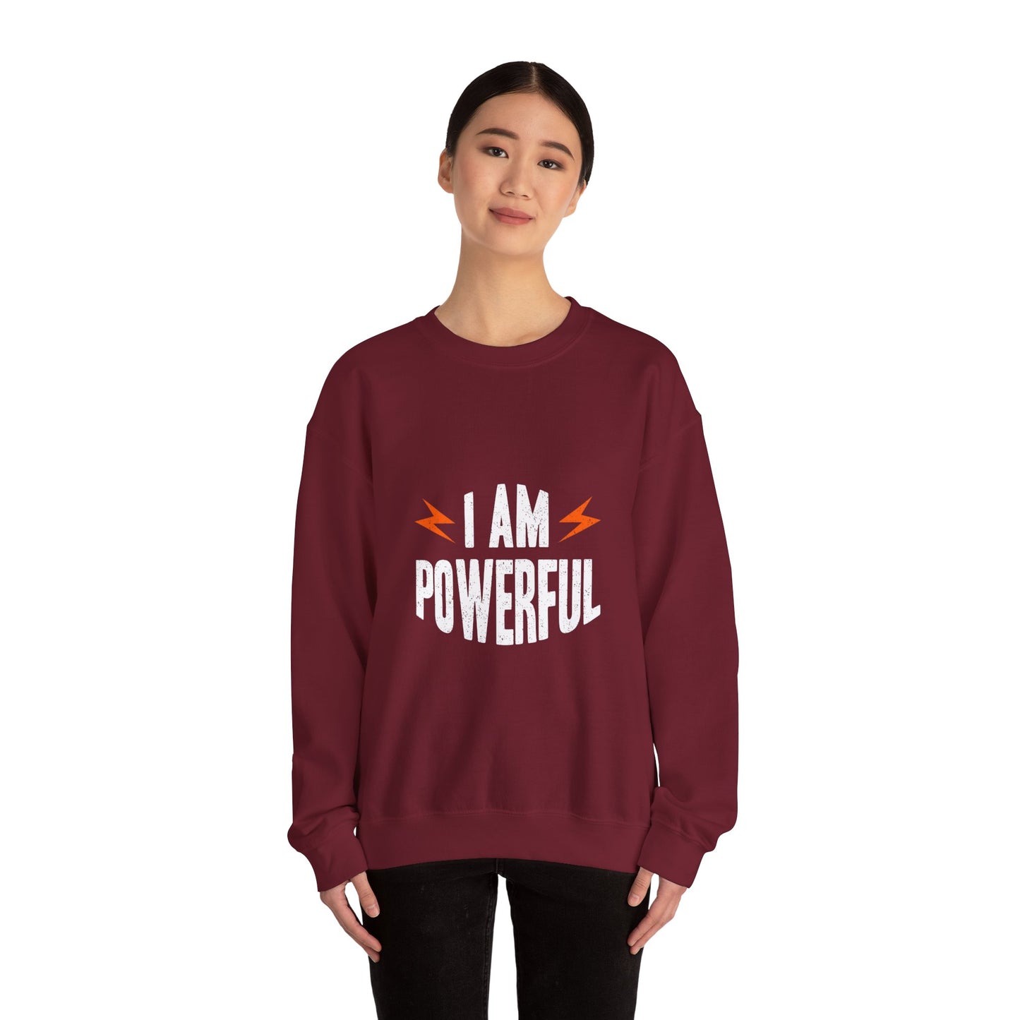 I Am Powerful Unisex Heavy Blend™ Crewneck Sweatshirt