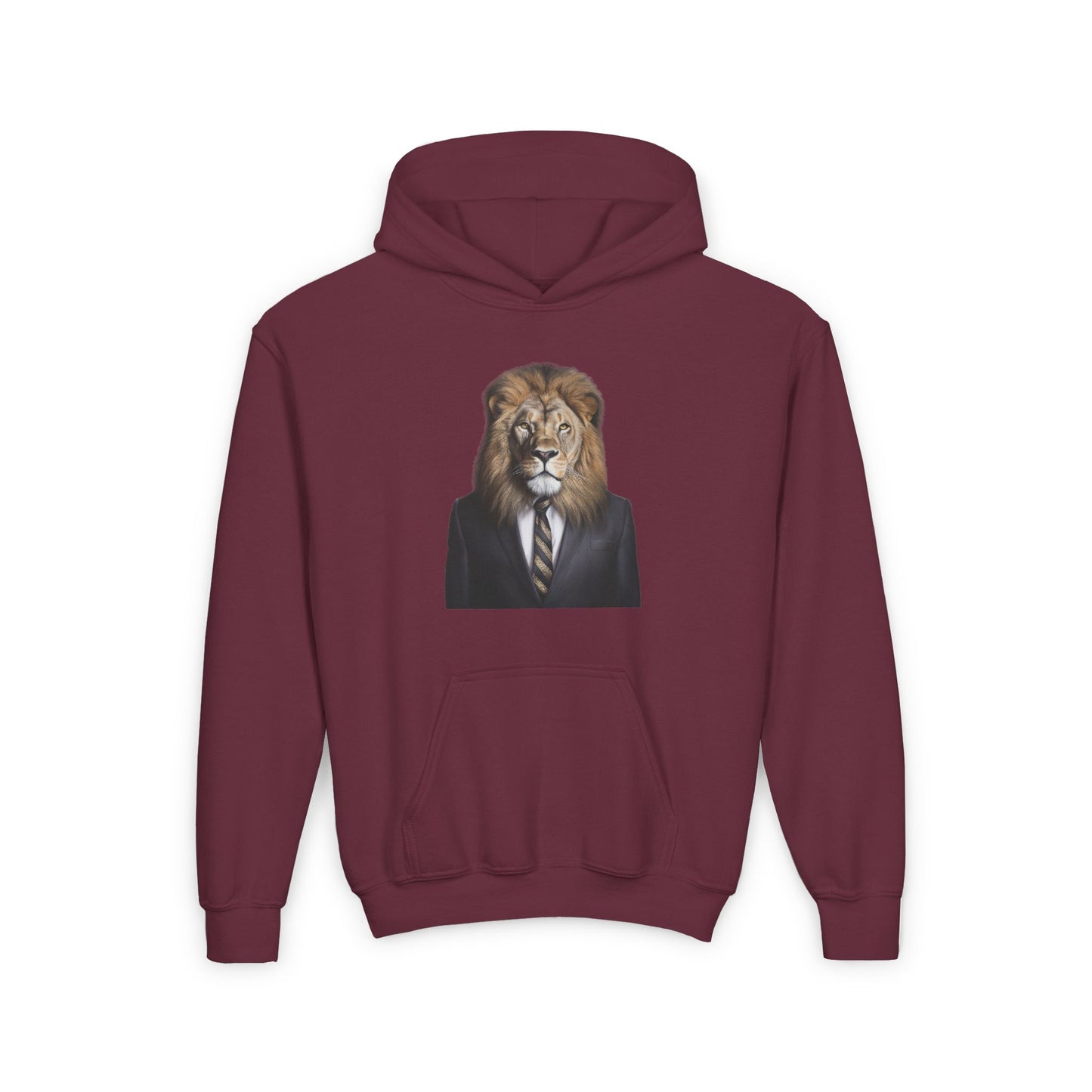 Lion Business Person Youth Heavy Blend Hooded Sweatshirt