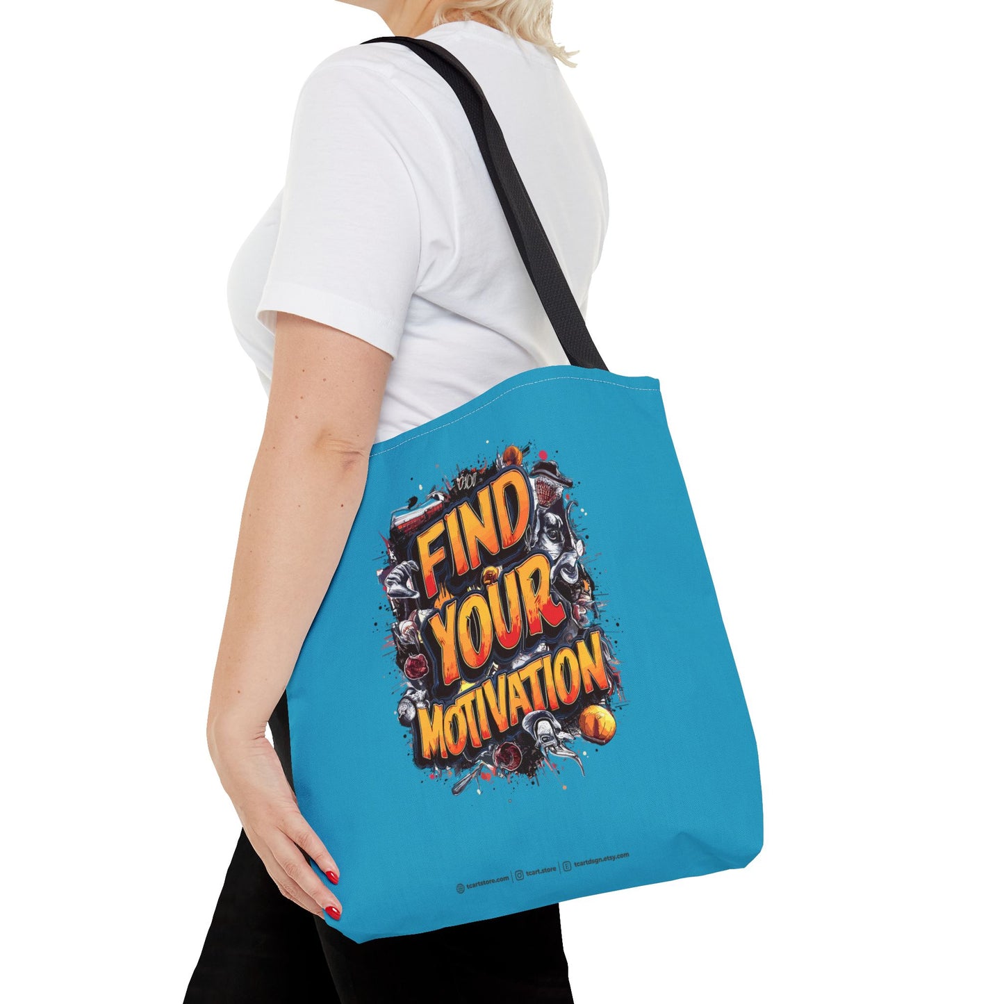 Find Your Motivation Tote Bag (AOP)