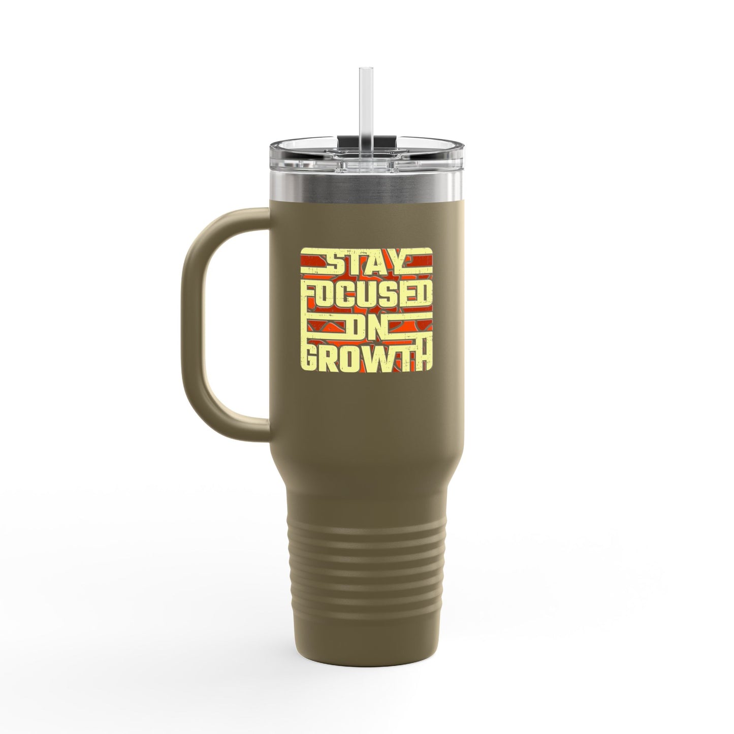 Stay Focused On Growth Insulated Travel Mug, 40oz