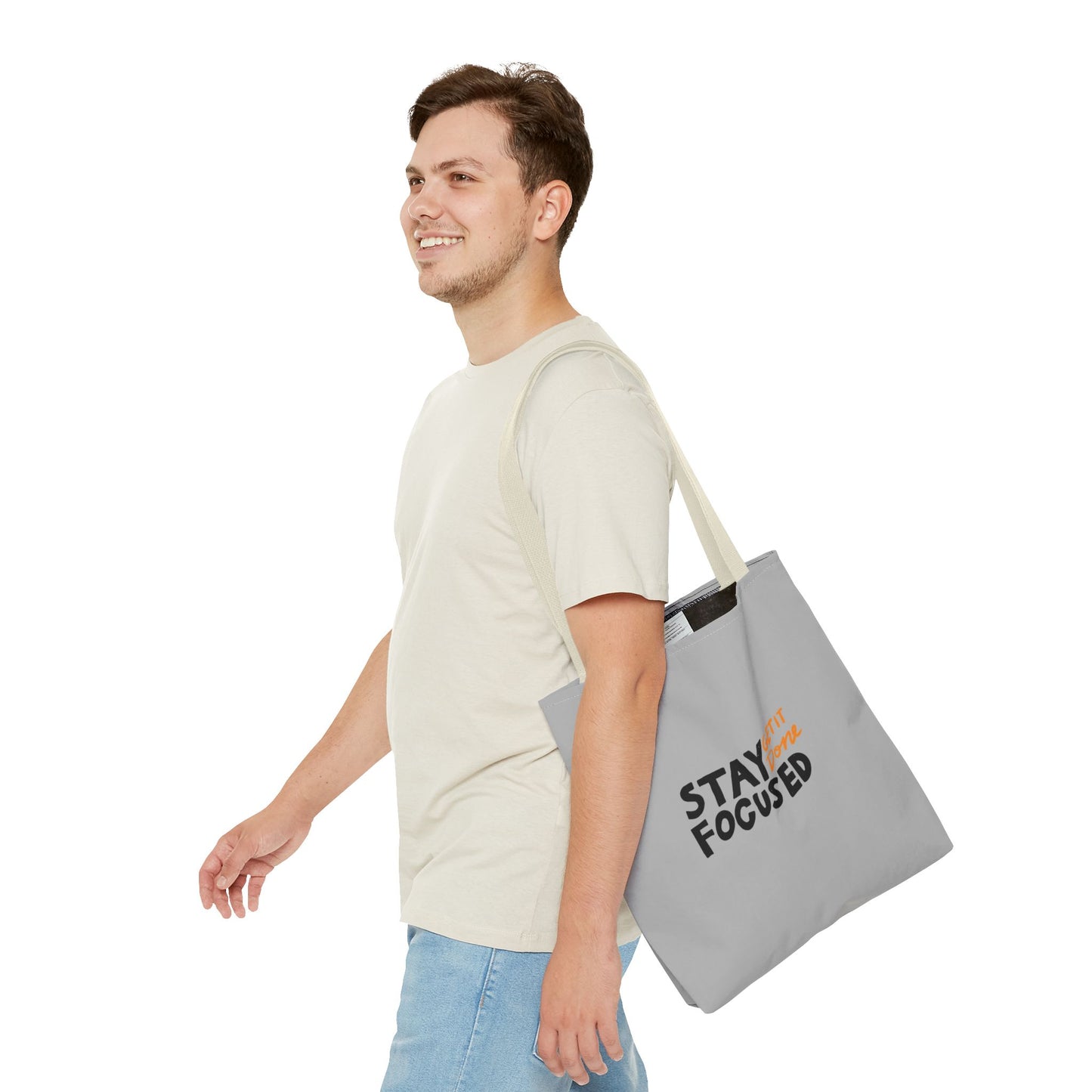 Stay Focused Get It Done Tote Bag (AOP)