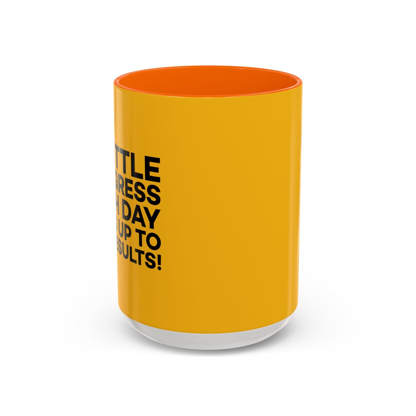 A Little Progress Each Day Adds Up To Big Results! Accent Coffee Mug (11, 15oz)
