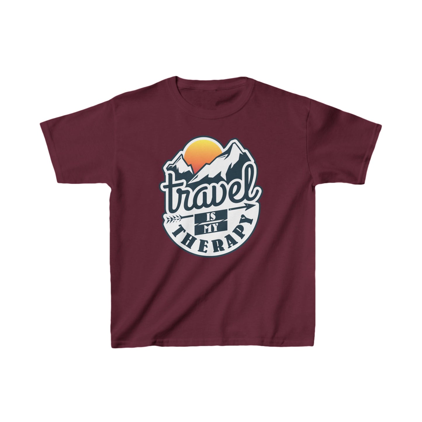 Travel Is My Therapy Kids Heavy Cotton™ Tee