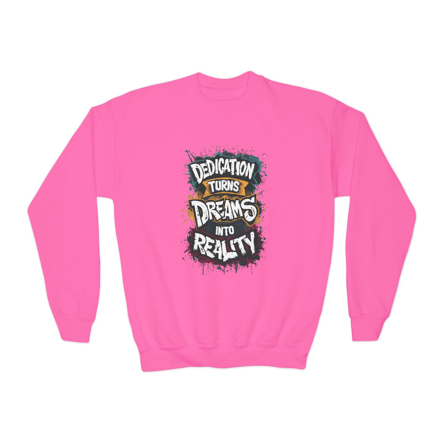 Dedication Turns Dreams Into Reality Youth Crewneck Sweatshirt