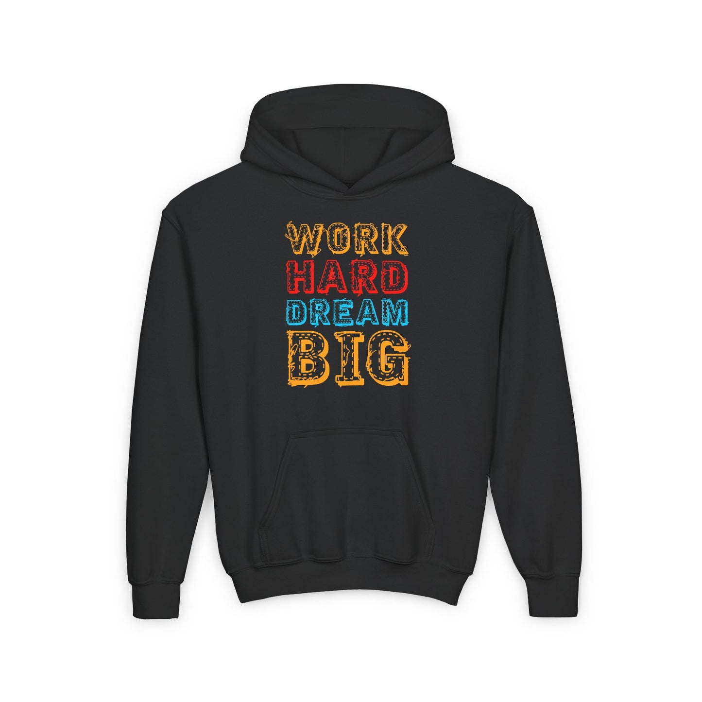 Work Hard Dream Big Youth Heavy Blend Hooded Sweatshirt