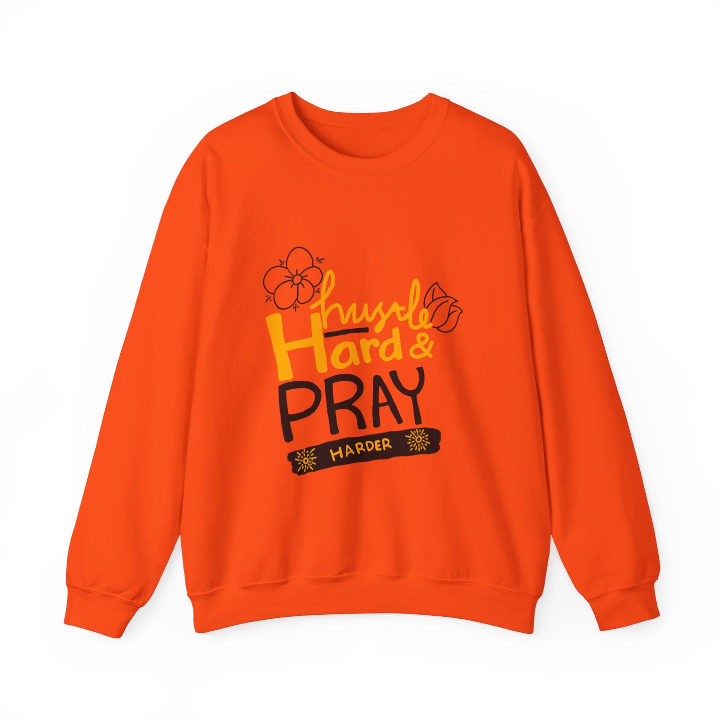 Hustle Hard And Pray Harder Unisex Heavy Blend™ Crewneck Sweatshirt