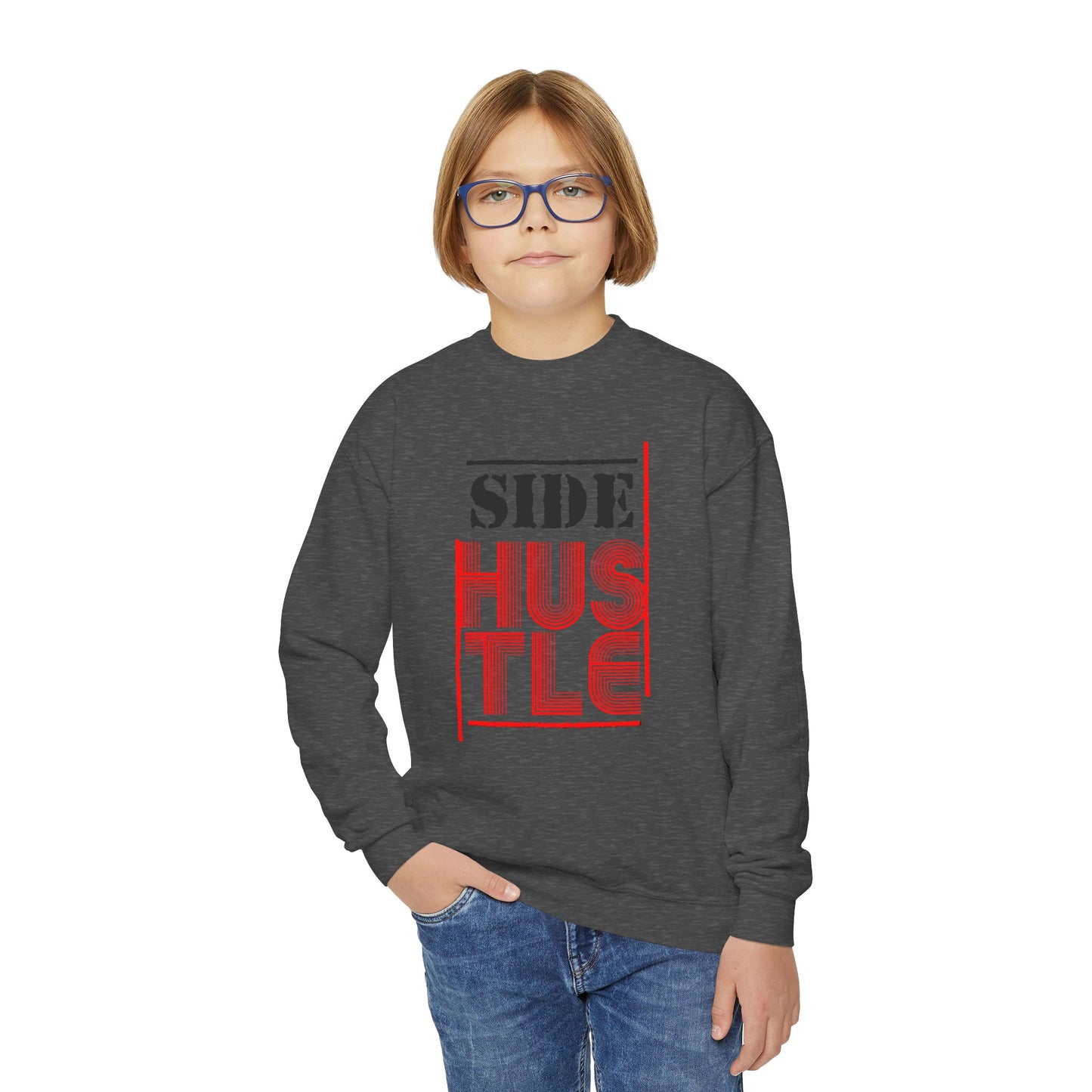 Side Hustle Youth Crewneck Sweatshirt
