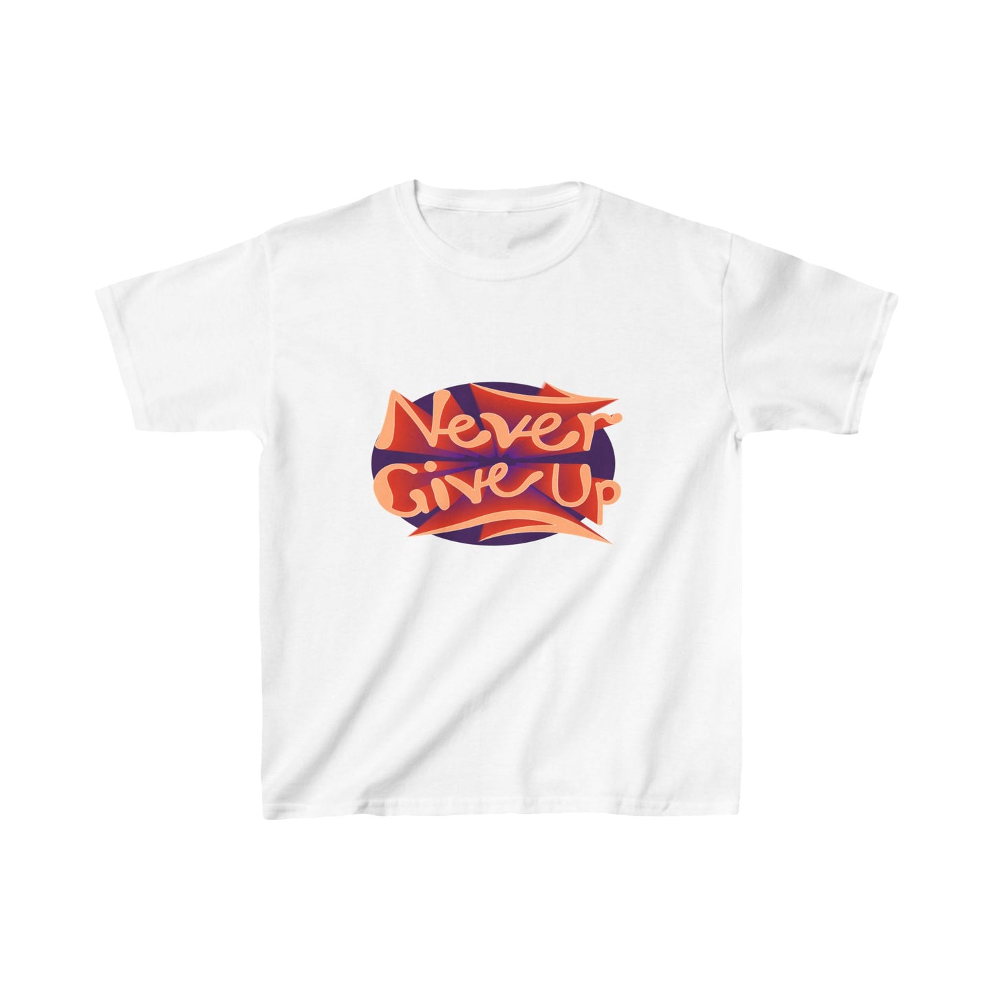 Never Give Up Kids Heavy Cotton™ Tee