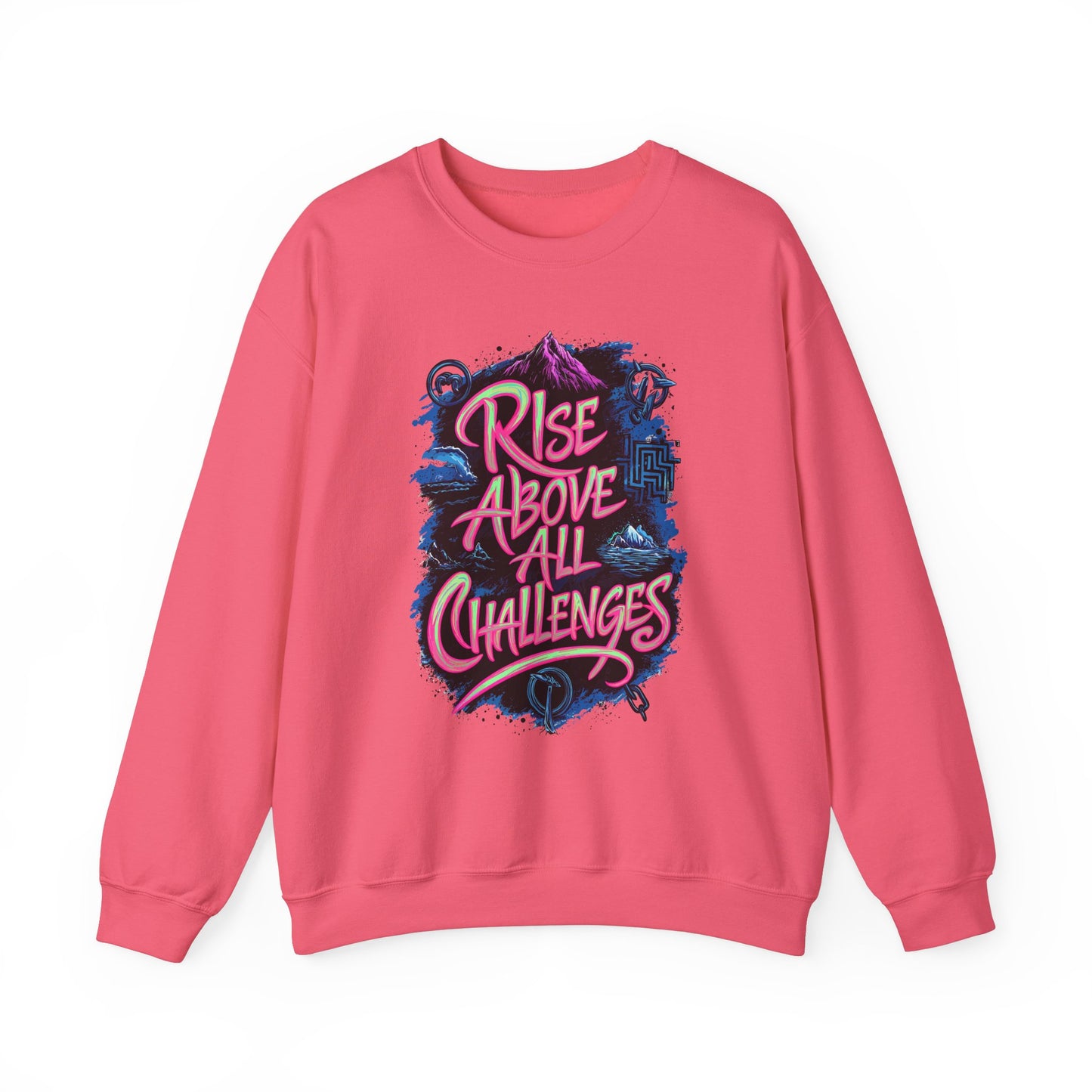 Rise Above All Challenges Unisex Heavy Blend™ Crewneck Sweatshirt