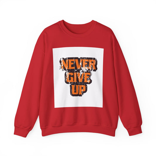 Never Give Up Unisex Heavy Blend™ Crewneck Sweatshirt