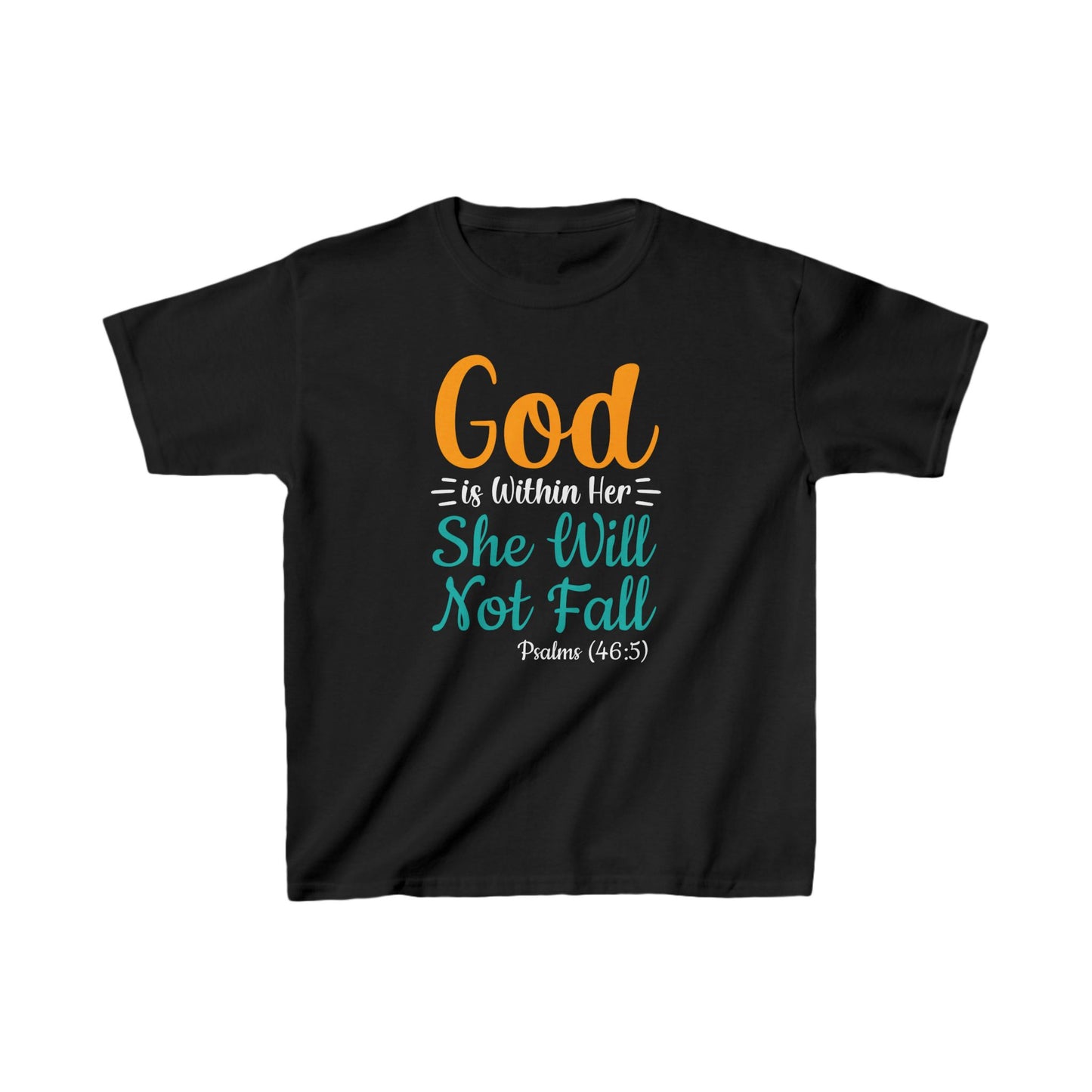 Good Is Within Her She Will Not Fall Kids Heavy Cotton™ Tee