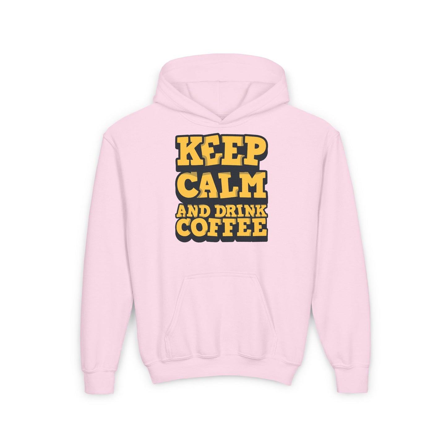 Keep Calm And Drink Coffee Youth Heavy Blend Hooded Sweatshirt