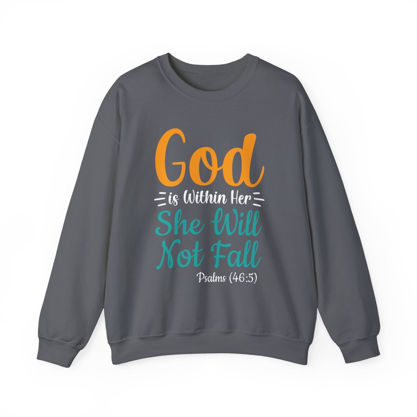 God Is Within Her She Will Not Fall Unisex Heavy Blend™ Crewneck Sweatshirt