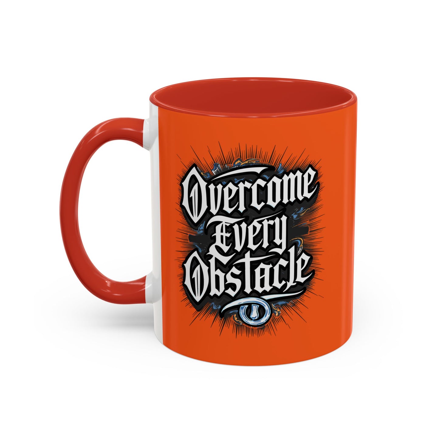Overcome Every Obstacle Accent Coffee Mug (11, 15oz)
