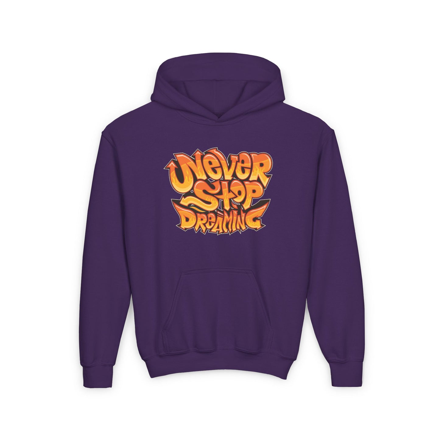 Never Stop Dreaming Youth Heavy Blend Hooded Sweatshirt