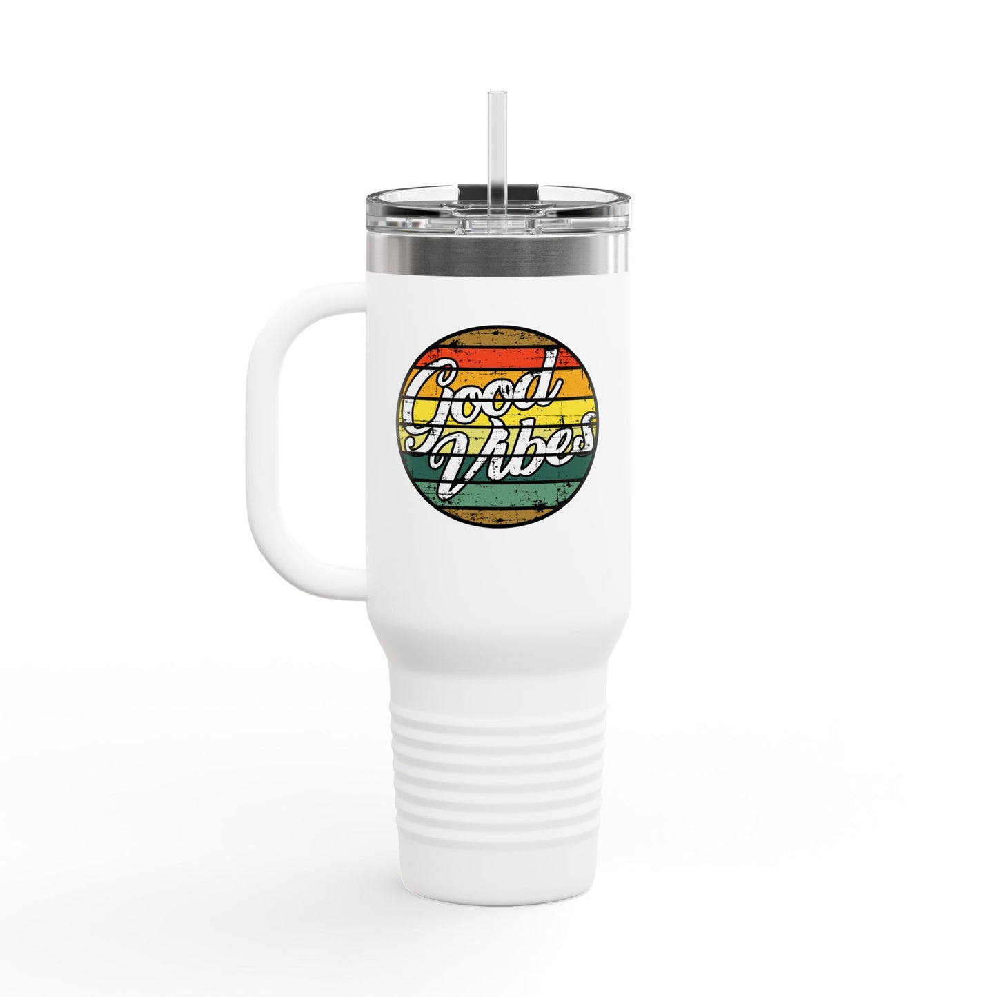 Good Vibes Insulated Travel Mug, 40oz