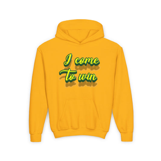 I Come To Win Youth Heavy Blend Hooded Sweatshirt