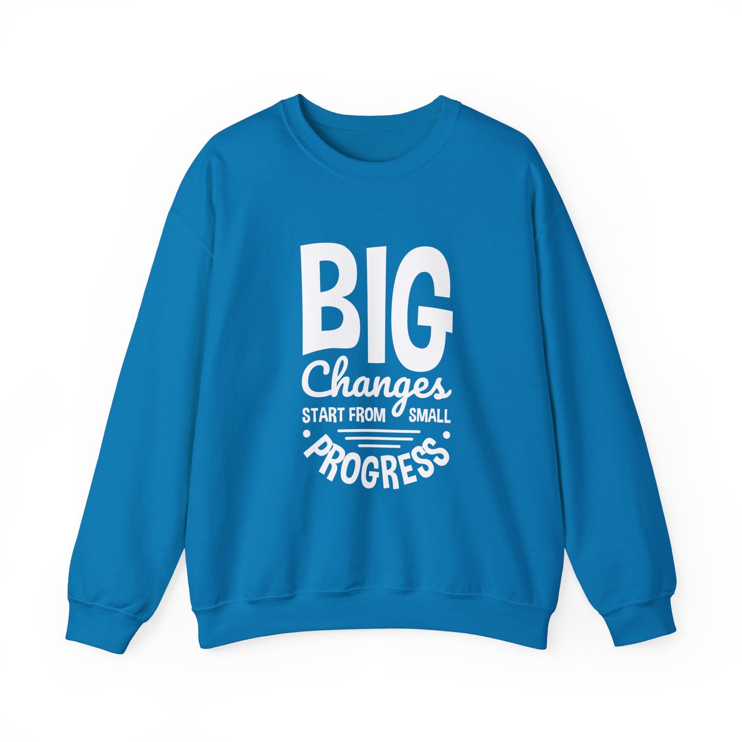 Big Changes Start From Small Progress Unisex Heavy Blend™ Crewneck Sweatshirt
