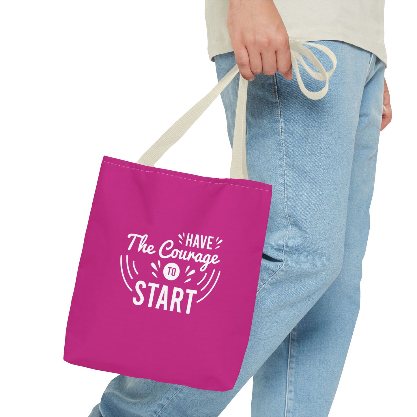 Have The Courage To Start Tote Bag (AOP)