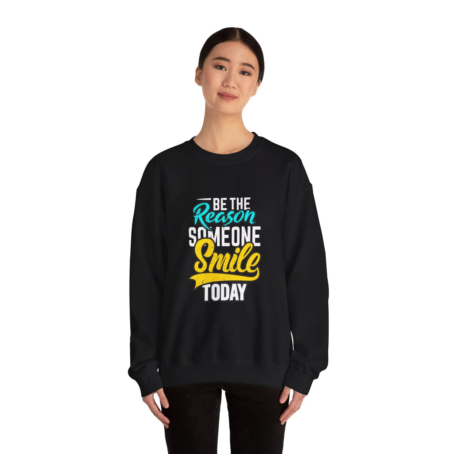 Be The Reason Someone Smile Today Unisex Heavy Blend™ Crewneck Sweatshirt