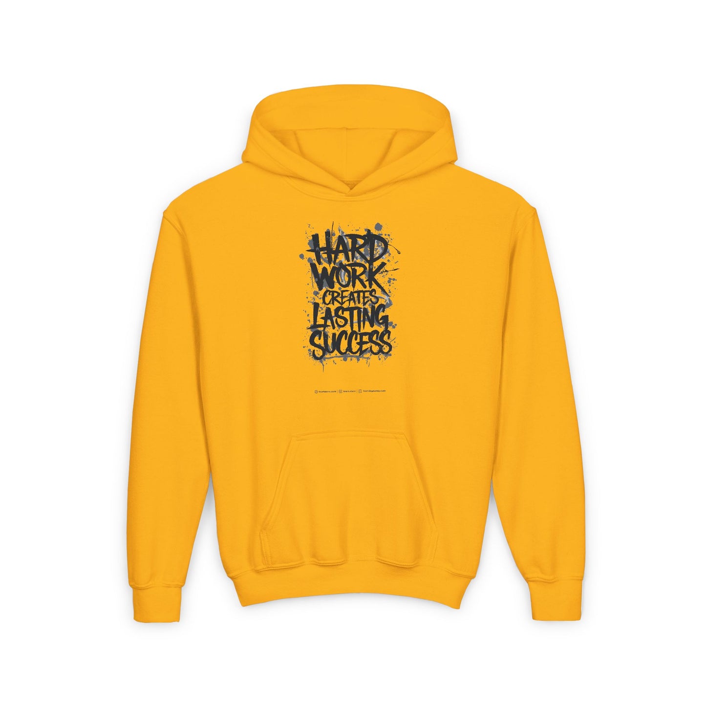 Hard Work Creates Lasting Success Youth Heavy Blend Hooded Sweatshirt