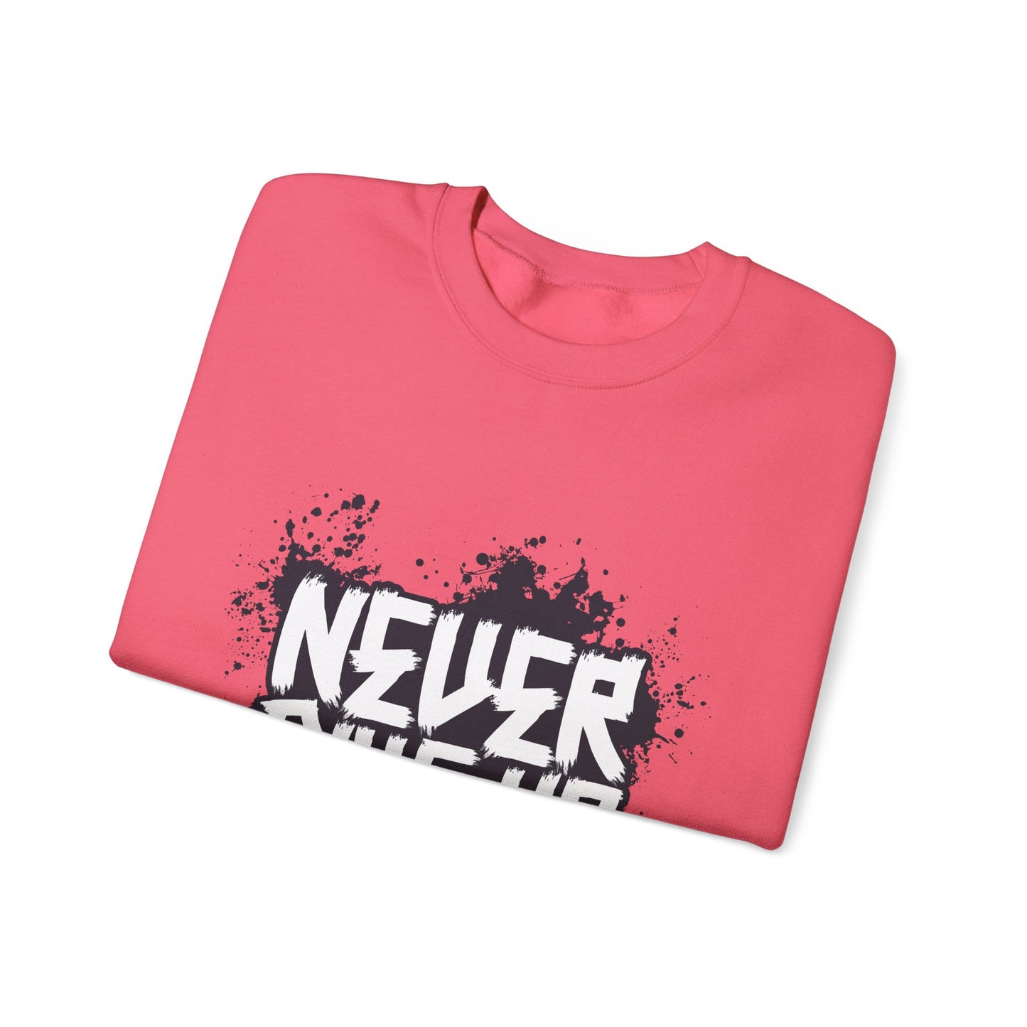 Never Give Up Unisex Heavy Blend™ Crewneck Sweatshirt