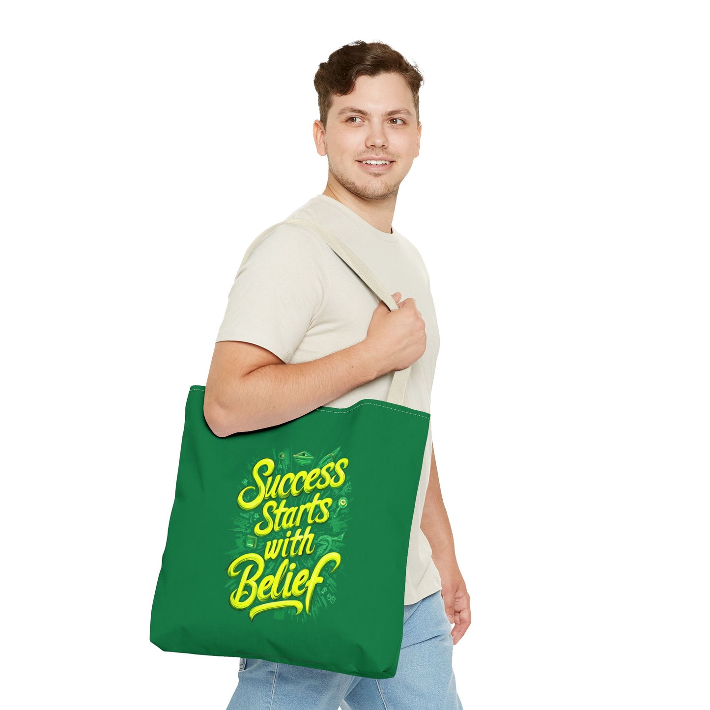 Success Starts With Belief Tote Bag (AOP)