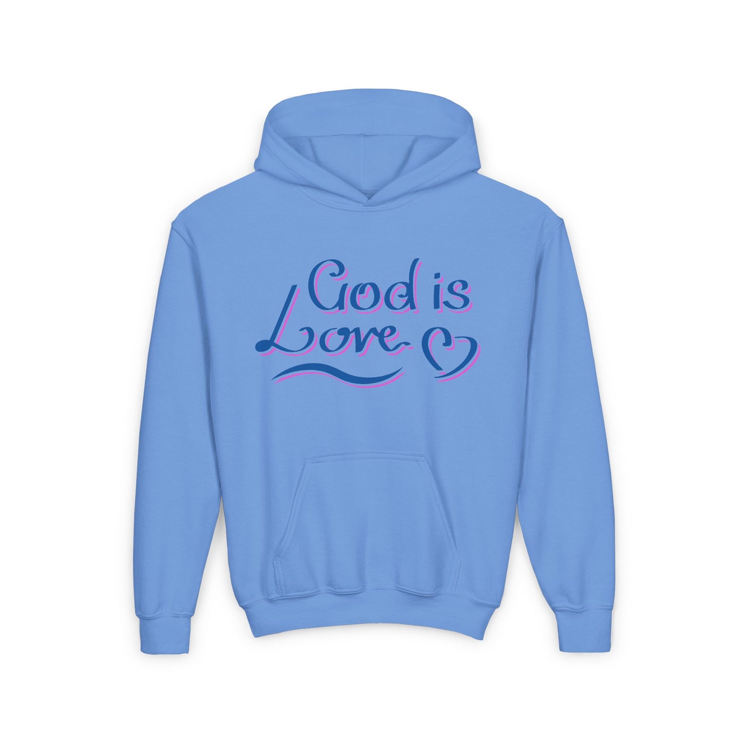 God Is Love Youth Heavy Blend Hooded Sweatshirt