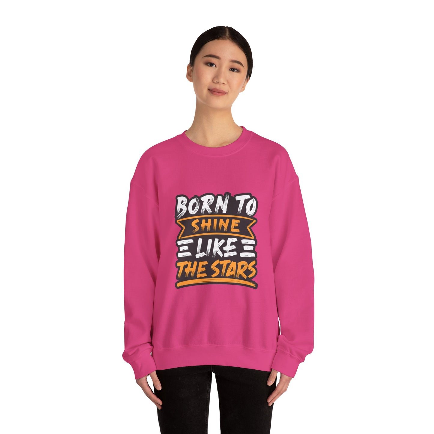 Born To Shine Like The Stars Unisex Heavy Blend™ Crewneck Sweatshirt