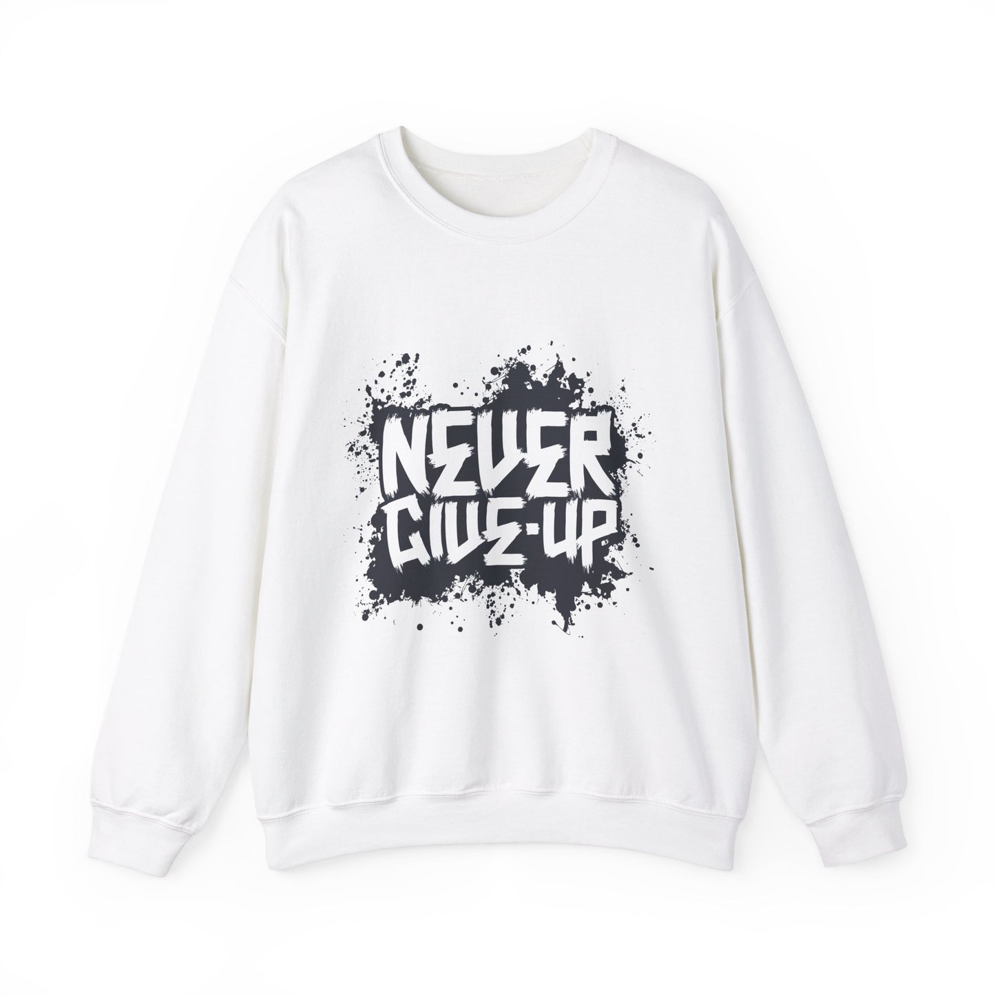 Never Give Up Unisex Heavy Blend™ Crewneck Sweatshirt