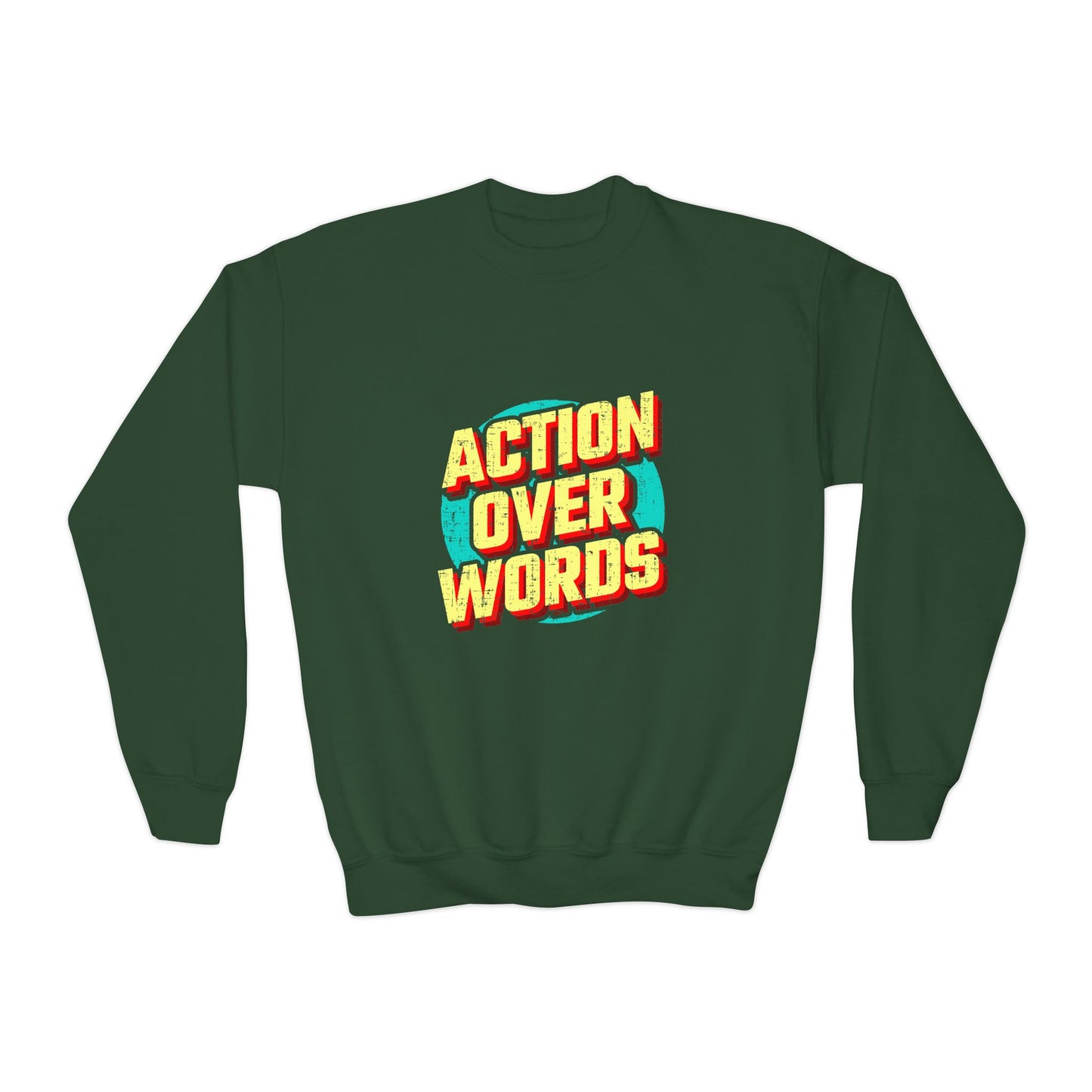 Action Over Words Youth Crewneck Sweatshirt